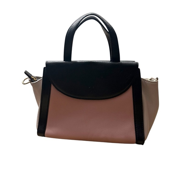 KATE SPADE Cobble Hill Adrein Tri-color Pink/Black/White w/ Crossbody Strap - Picture 5 of 9